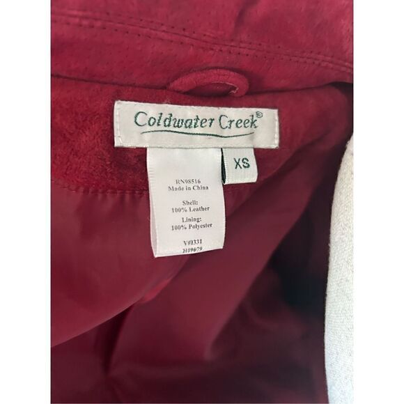 Coldwater creek red Swede jacket, size extra small - Picture 3 of 3